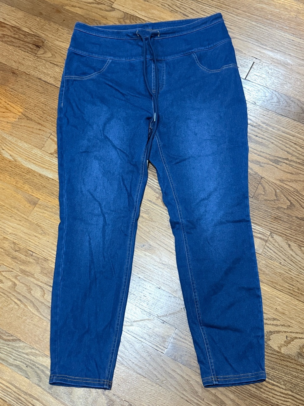 HALARA Dark Blue Pull-On Jeggings with Drawstring Waist